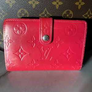 Auth Louis Vuitton Monogram Vernis French Wallet